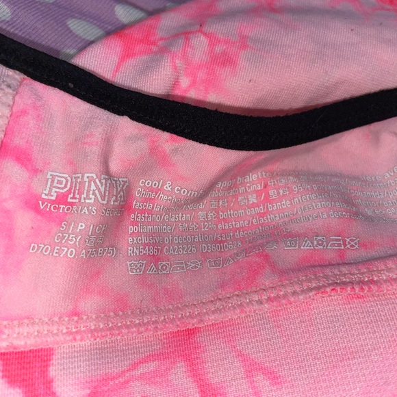 Pink by Victoria secret Tie-Dye Women's sports bra bralette workout bra - Picture 3 of 3